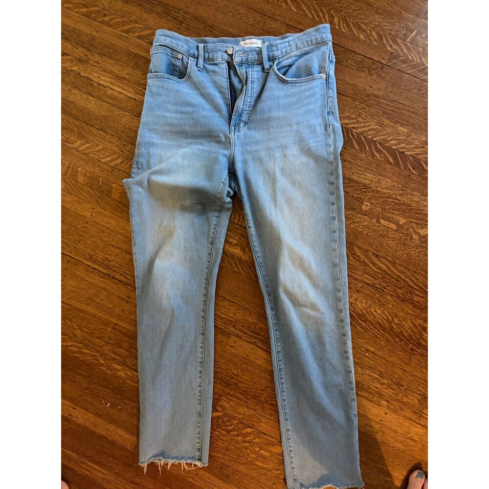 Madewell The Perfect Vintage Jeans Light Wash Raw Hem Size 30 Tall